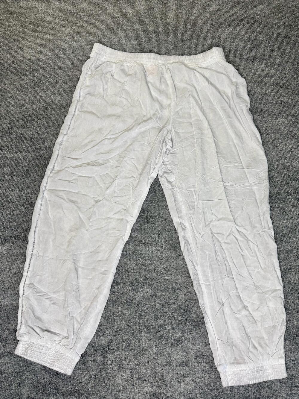 Victoria's Secret Pajama Pants Womens Large White Lightweight Cuffed Lounge